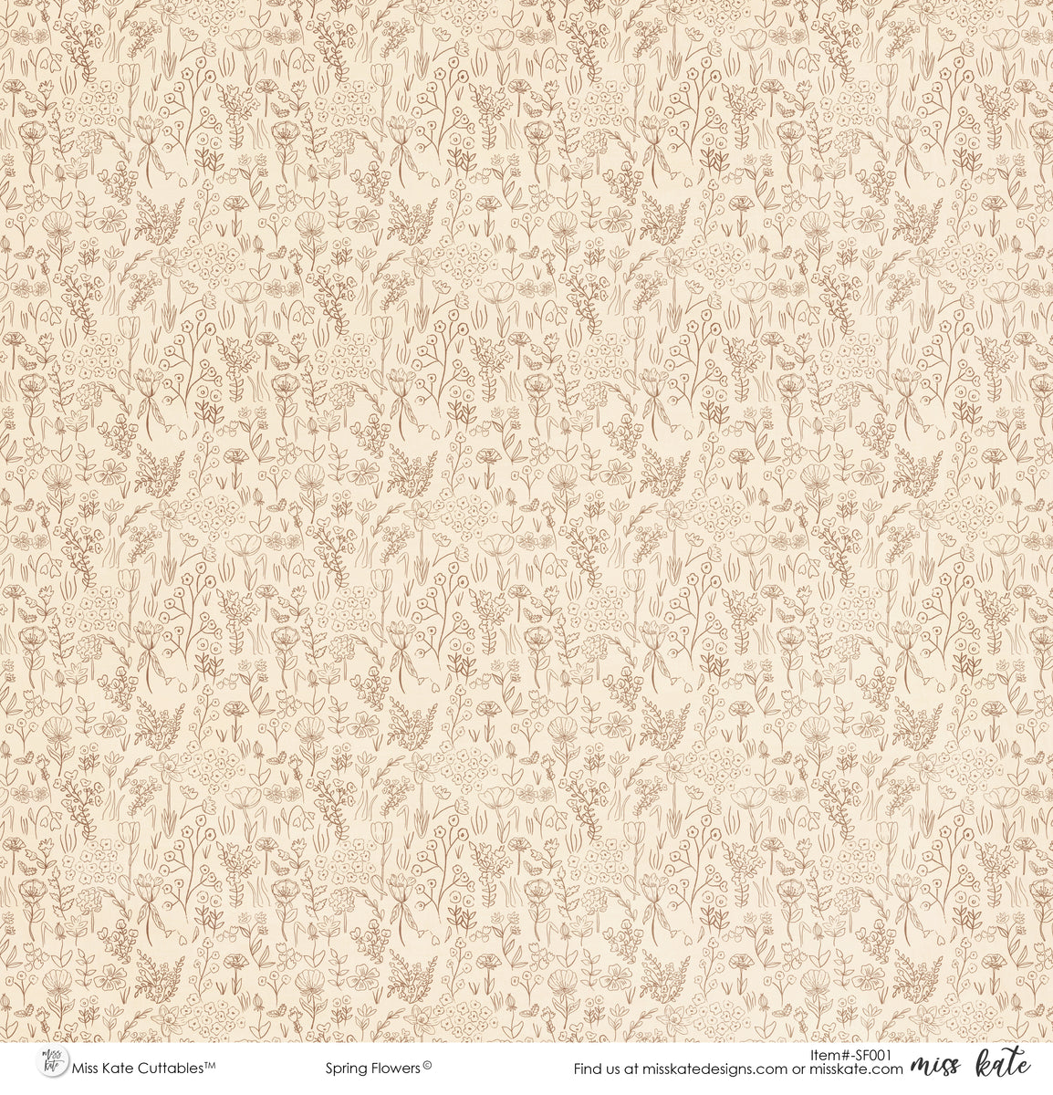 Floral Scrapbook Paper Pack Single Sided – MISS KATE