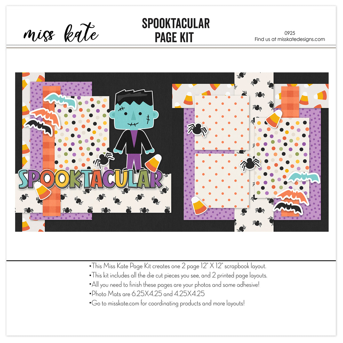 Spooktacular - Halloween Scrapbook 12x12 Page Kit – MISS KATE