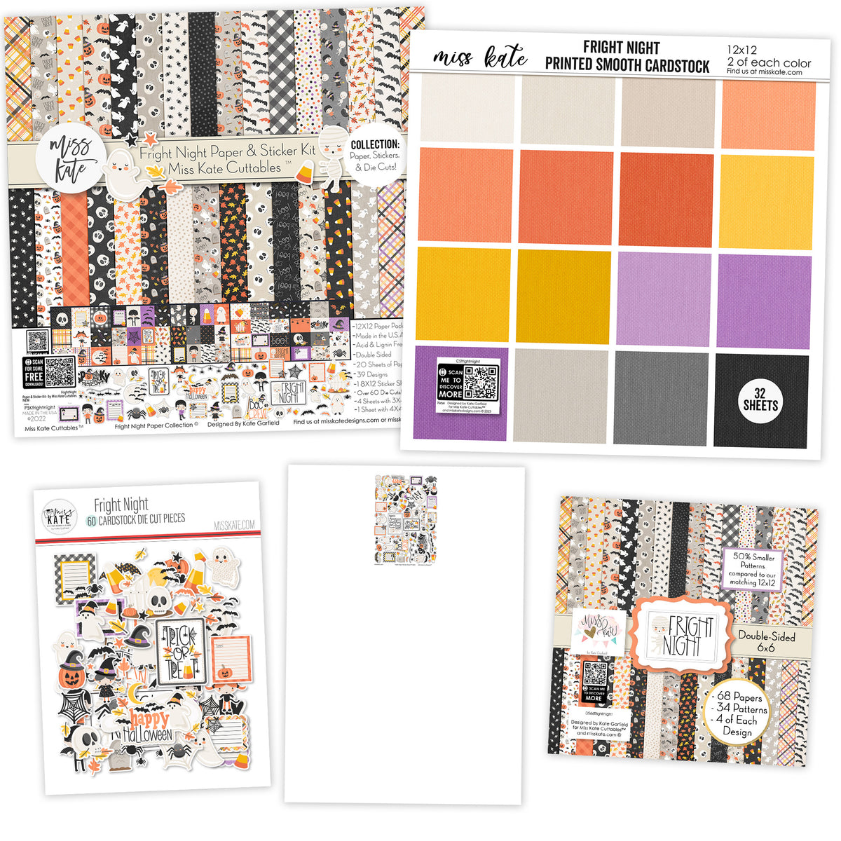 Fright Night - Complete Cute Halloween Scrapbook Bundle & Craft