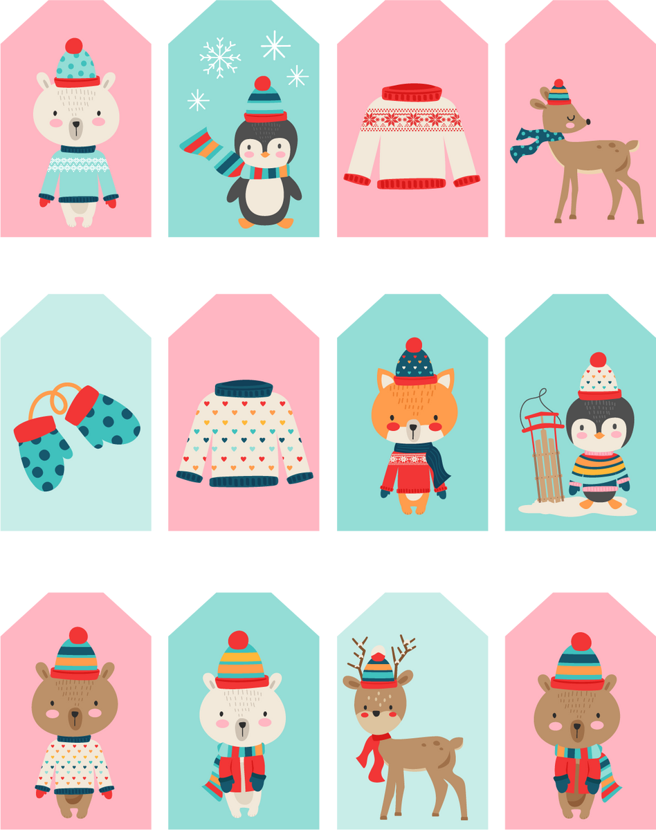 free printable holiday gift tags-download only – miss kate
