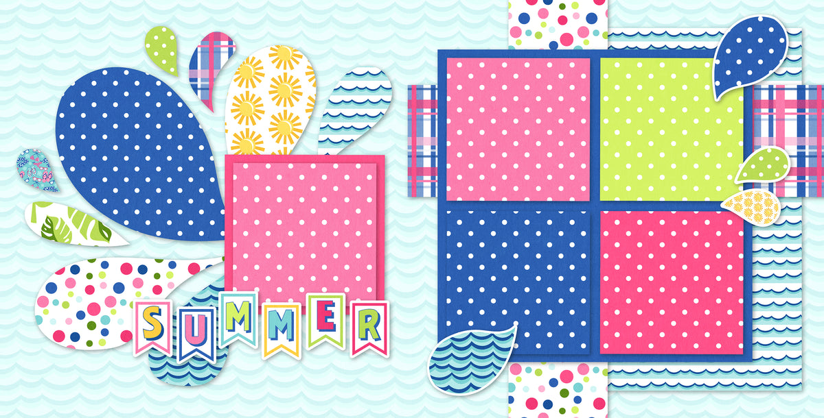 Summer - Summer Vacation Scrapbook 12x12 Page Kit – MISS KATE