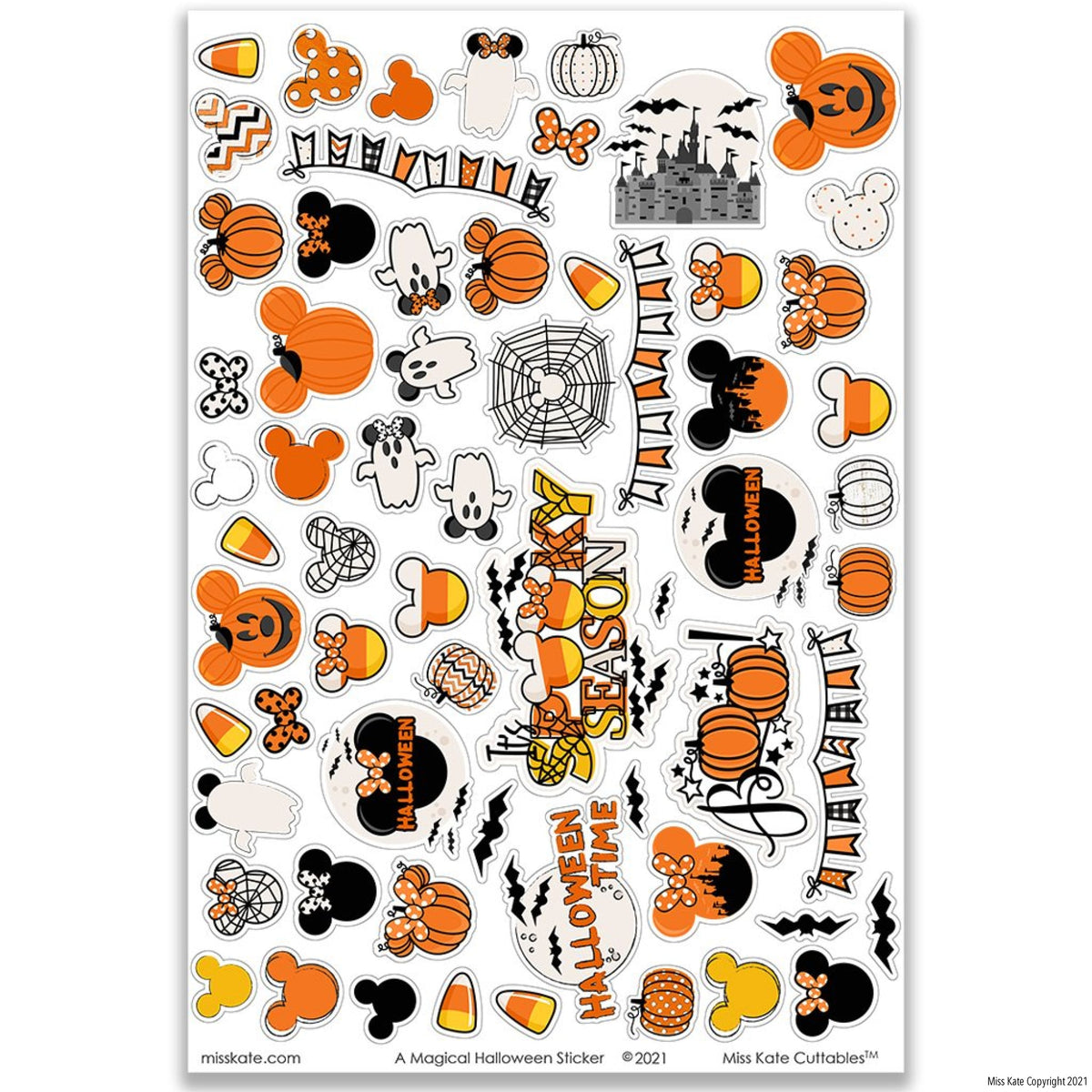 A Magical Disney Halloween - Sticker Sheet Disney, Halloween, disney  stickers – MISS KATE