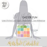 Easter Fun - Linen Printed Smooth Cardstock Single-Sided