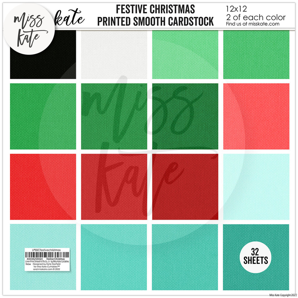 Festive Christmas - Christmas Cardstock – MISS KATE