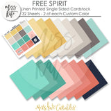 Free Spirit - Linen Printed Smooth Cardstock Single-Sided