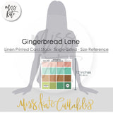 Gingerbread Lane - Linen-Printed Smooth Cardstock Single-Sided Linen Printed