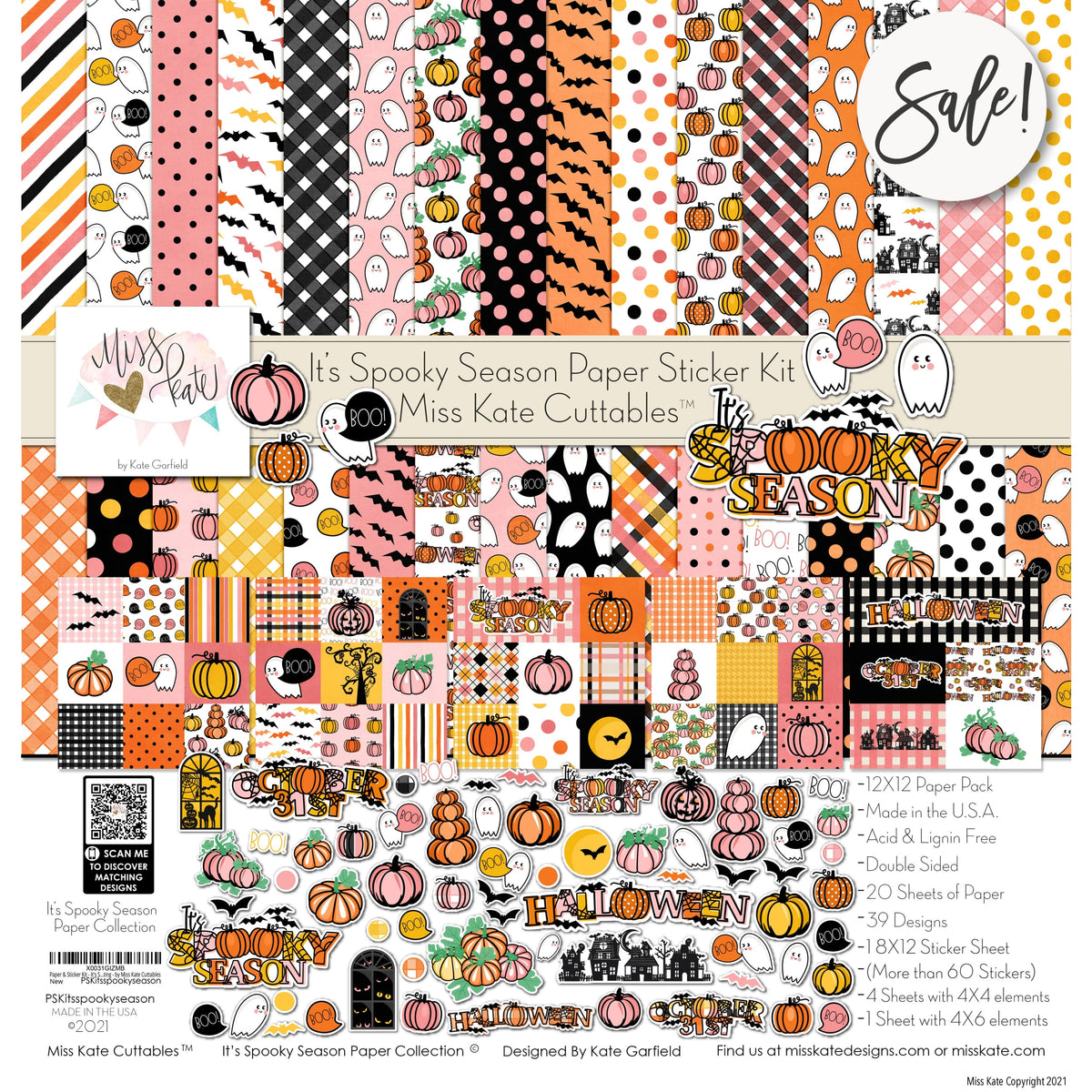 Hobbspring - Pack De 180 Stickers Halloween Imperméables - Idéal Scrapbooking, Décoration, Loisirs Créatifs (90x90 Mm) - 9