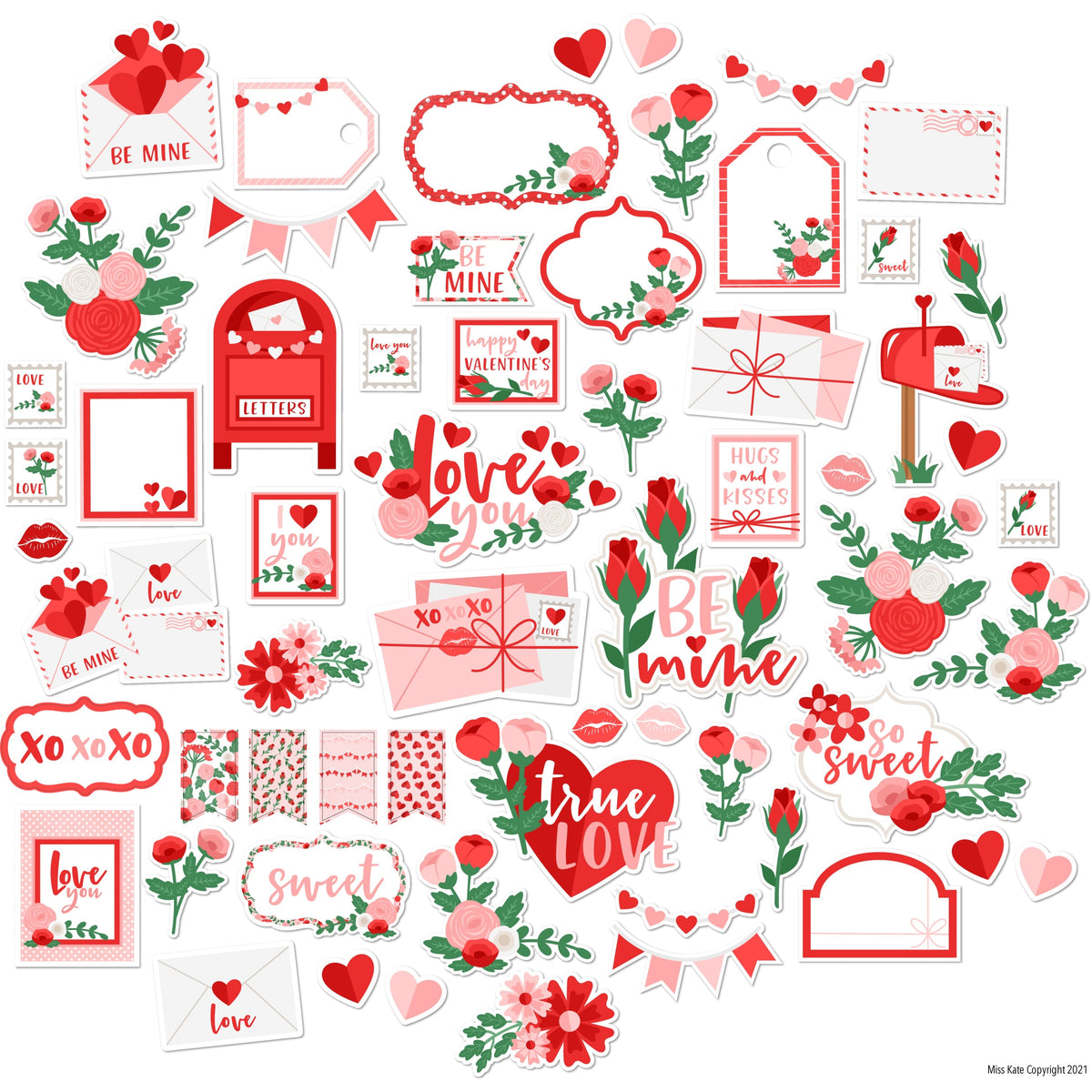 Love Letters Mixed Media Die Cuts (download)