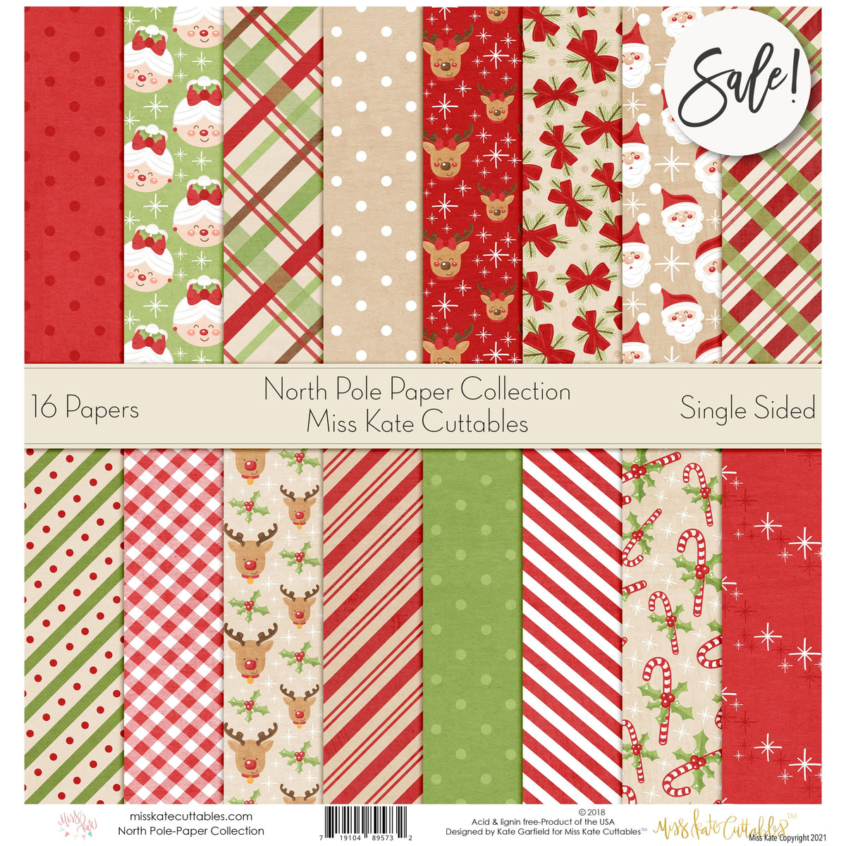 Provo Craft Scrapbooking Slab Christmas Holiday 12x12 Paper 90