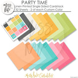 Party Time - Linen Printed Smooth Cardstock Single-Sided