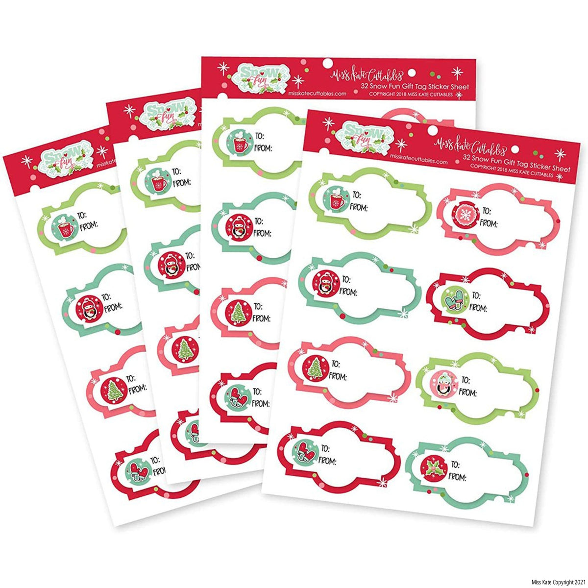 Christmas Labels Cardstock Stickers