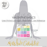 Valentine Basics - Linen Printed Smooth Cardstock Single-Sided