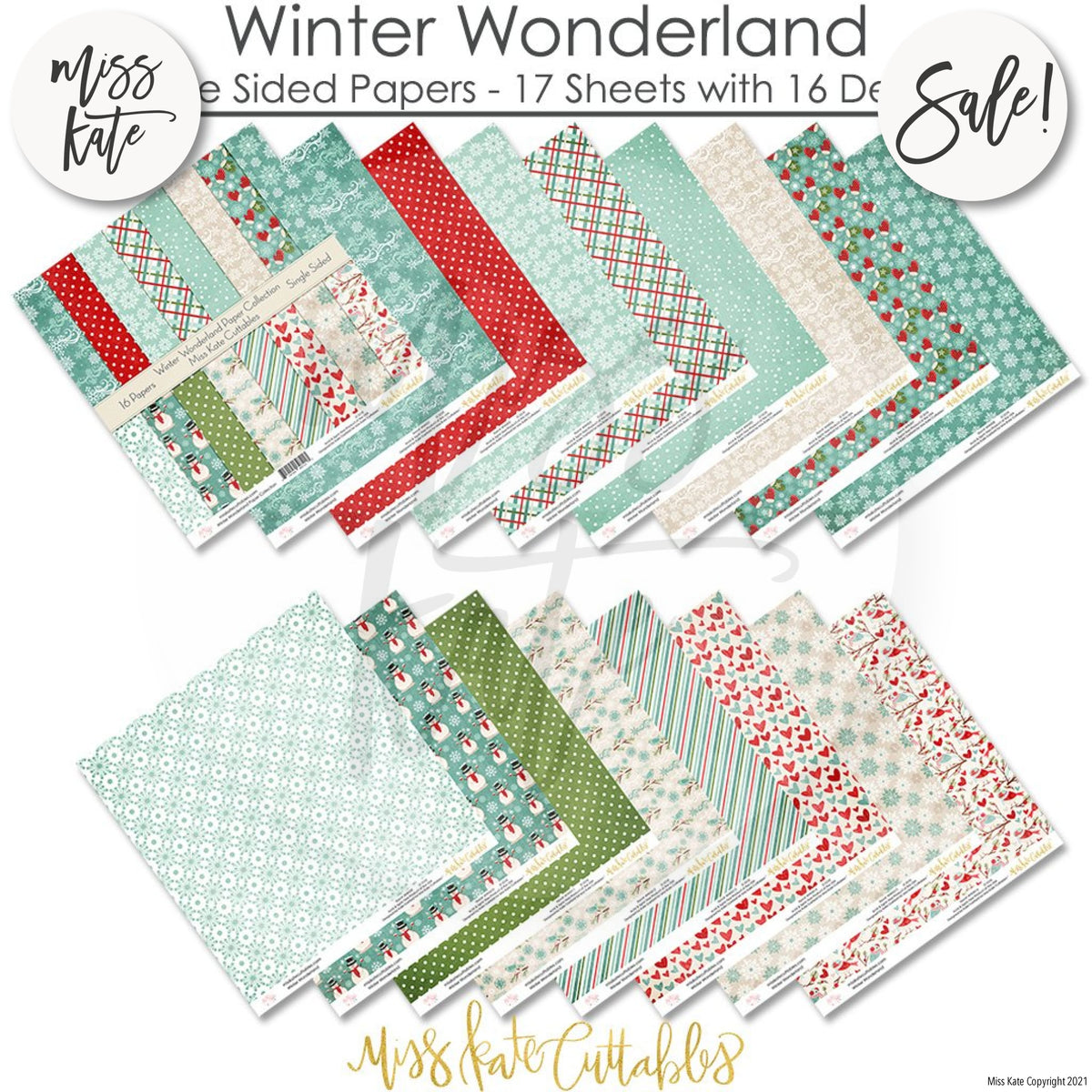 Winter Wonderland -Scrapbooking Paper Pack Winter Scrapbook Paper