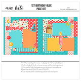 1st Birthday-Blue - Page Kit