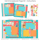 1st Birthday-Blue - Page Kit