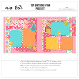 1st Birthday-Pink - Page Kit