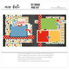 1St Grade scrapbook page kit — photo album, scrapbooking ephemera and cardstock cutouts, coordinated background patterns and journaling spots, first grade, memory keeping, scrapbook kit, scrapbook layout kit, school memories, school layout, premade scrapbook pages, handmade elements for DIY photo albums, seasonal scrapbook page kits and die cuts, kids school, paper crafting, student photos, layered die cut titles for themed layouts, creative accents for scrapbook storytelling