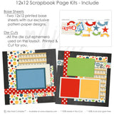 This 1St Grade kit features — coordinated background patterns and journaling spots, precut designs for memory journaling, teacher gift, pastel paper embellishments and photo mats, kids school, student photos, first grade, back to school, acid-free double-sided scrapbook supplies, photo album, seasonal scrapbook page kits and die cuts, scrapbooking ephemera and cardstock cutouts, layered die cut titles for themed layouts, scrapbook layout kit, ready-to-glue title banners and photo frames