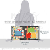 1St Grade school memories scrapbook page kit — handmade elements for DIY photo albums, pastel paper embellishments and photo mats, premade scrapbook pages, acid-free double-sided scrapbook supplies, student photos, teacher gift, first grade, school layout, kids school, coordinated background patterns and journaling spots, creative accents for scrapbook storytelling, memory keeping, scrapbooking ephemera and cardstock cutouts, precut designs for memory journaling