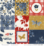 Red, White and Bloom - Paper & Sticker Kit