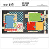 3Rd Grade elementary school scrapbook page kit — acid-free double-sided scrapbook supplies, ready-to-glue title banners and photo frames, student photos, paper crafting, teacher gift, back to school, coordinated background patterns and journaling spots, school album, school memories, premade scrapbook pages, third grade, creative accents for scrapbook storytelling, school paper, photo mats, layered die cut titles for themed layouts, scrapbook layout kit