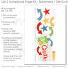 3Rd Grade scrapbook page kit — scrapbook layout kit, elementary school, school memories, school layout, third grade, precut designs for memory journaling, scrapbooking ephemera and cardstock cutouts, ready-to-glue title banners and photo frames, photo mats, paper crafting, pastel paper embellishments and photo mats, creative accents for scrapbook storytelling, back to school, acid-free double-sided scrapbook supplies, student photos, teacher gift
