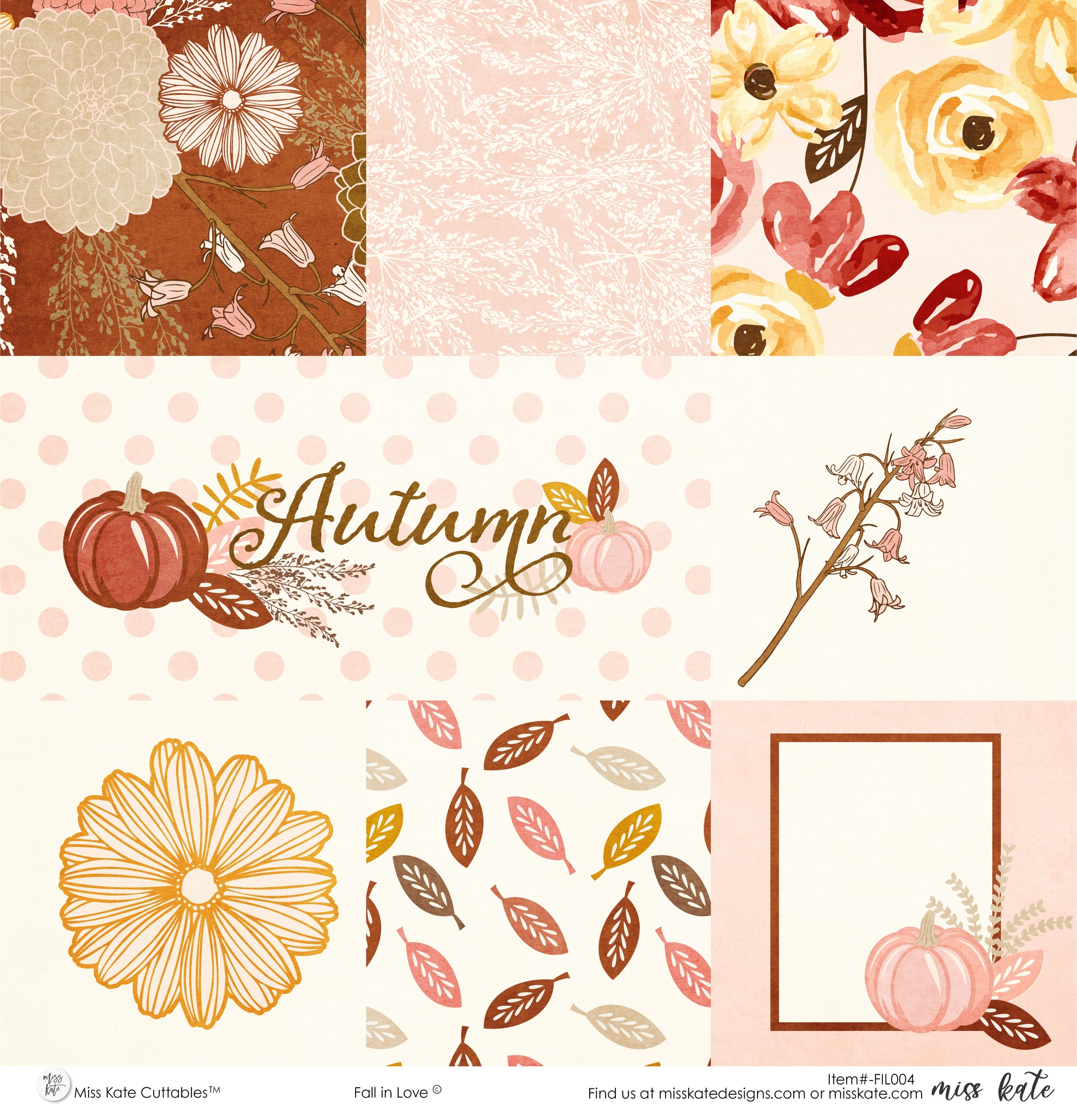 Fall in Love Scrapbook Paper & Sticker Kit – MISS KATE