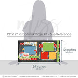 4Th Grade school memories scrapbook page kit — photo mats, school paper, scrapbooking ephemera and cardstock cutouts, seasonal scrapbook page kits and die cuts, fourth grade, student photos, paper crafting, back to school, precut designs for memory journaling, school album, scrapbook supplies, acid-free double-sided scrapbook supplies, coordinated background patterns and journaling spots, creative accents for scrapbook storytelling, pastel paper embellishments and photo mats