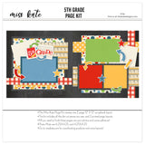 5Th Grade scrapbook page kit — school layout, premade scrapbook pages, school album, scrapbook layout kit, pastel paper embellishments and photo mats, fifth grade, ready-to-glue title banners and photo frames, teacher gift, creative accents for scrapbook storytelling, student photos, precut designs for memory journaling, paper crafting, seasonal scrapbook page kits and die cuts, scrapbooking ephemera and cardstock cutouts, acid-free double-sided scrapbook supplies