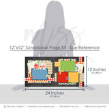 5Th Grade classroom memories scrapbook page kit — fifth grade, student photos, acid-free double-sided scrapbook supplies, school paper, teacher gift, scrapbooking ephemera and cardstock cutouts, school album, ready-to-glue title banners and photo frames, handmade elements for DIY photo albums, premade scrapbook pages, photo mats, pastel paper embellishments and photo mats, coordinated background patterns and journaling spots, seasonal scrapbook page kits and die cuts