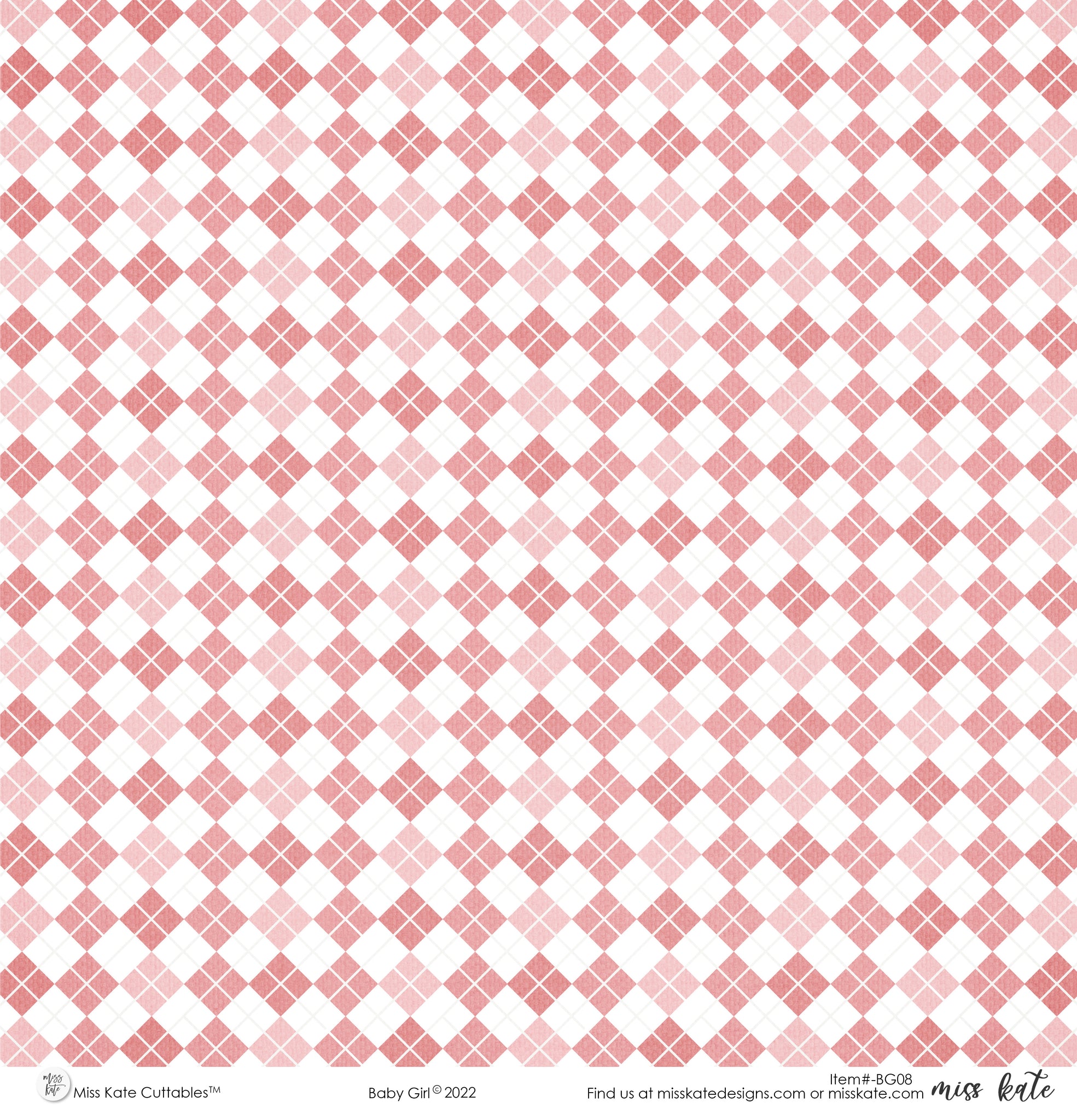 Baby Girl Scrapbook Paper Pad: Pink and Mint 20 Patterned Double Sided Sheets. 8.5 x 11 Flowers, Polka Dots, Gingham, Stripes, Hearts, Rainbow