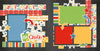 8Th Grade 12x12 scrapbook page kit shown with coordinated patterned papers and matching die cuts. Visual details include Black Chalkboard Background, Red Plaid Paper, Multicolor School Doodles, Rainbow Striped Paper. Relevant for middle school graduation, 8Th Grade Graduation Scrapbook Kit, Middle School Graduation Album. Celebrate the final year of middle school with a bright 8th Grade scrapbook page kit made for graduation photos, classroom memories, school friends, and end-of-year.