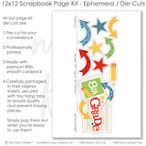 8Th Grade premade scrapbook pages designed to preserve middle school graduation memories. Visual details include Multicolor School Doodles, Rainbow Striped Paper, Primary Color Polka Dots, Yellow Star Pattern. Relevant for Middle School Graduation Album, Eighth Grade Memory Book, Last Day Of Middle School Scrapbook. Celebrate the final year of middle school with a bright 8th Grade scrapbook page kit made for graduation photos, classroom memories, school friends, and end-of-year milestones..