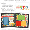 Close view of the 8Th Grade page kit artwork, paper patterns, die cuts, and journaling accents. Visual details include Rainbow Striped Paper, Primary Color Polka Dots, Yellow Star Pattern, Blue Grid Paper. Relevant for Eighth Grade Memory Book, Last Day Of Middle School Scrapbook, Middle School Promotion Keepsake. Celebrate the final year of middle school with a bright 8th Grade scrapbook page kit made for graduation photos, classroom memories, school friends, and end-of-year milestones..
