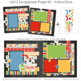 Coordinated 8Th Grade scrapbook supplies arranged as a finished 12x12 double-page layout. Visual details include Primary Color Polka Dots, Yellow Star Pattern, Blue Grid Paper, Black Flower Pattern. Relevant for Last Day Of Middle School Scrapbook, Middle School Promotion Keepsake, 8Th Grade School Year Album. Celebrate the final year of middle school with a bright 8th Grade scrapbook page kit made for graduation photos, classroom memories, school friends, and end-of-year milestones..