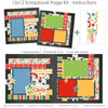 Coordinated 8Th Grade scrapbook supplies arranged as a finished 12x12 double-page layout. Visual details include Primary Color Polka Dots, Yellow Star Pattern, Blue Grid Paper, Black Flower Pattern. Relevant for Last Day Of Middle School Scrapbook, Middle School Promotion Keepsake, 8Th Grade School Year Album. Celebrate the final year of middle school with a bright 8th Grade scrapbook page kit made for graduation photos, classroom memories, school friends, and end-of-year milestones..