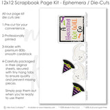 Capture special moments with the A Haunting We Will Go layout — ready-to-glue title banners and photo frames, seasonal scrapbook page kits and die cuts, handmade elements for DIY photo albums, Halloween Paper, Haunting We Will Go, Memory Book Kit, Witch Hat Scrapbook, Haunted House Layout, 12x12 Page Kit, coordinated background patterns and journaling spots, Scrapbook Supplies, DIY Scrapbook, Spooky Scrapbook, precut designs for memory journaling

