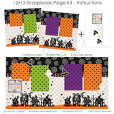 Celebrate your memories with the A Haunting We Will Go design — Halloween Paper, creative accents for scrapbook storytelling, ready-to-glue title banners and photo frames, handmade elements for DIY photo albums, Haunting We Will Go, Memory Book Kit, Halloween Scrapbook, Scrapbook Supplies, Haunted House Layout, acid-free double-sided scrapbook supplies, scrapbooking ephemera and cardstock cutouts, 12x12 Page Kit, seasonal scrapbook page kits and die cuts
