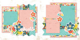 Adorable Pink scrapbook page kit — family memories, seasonal scrapbook page kits and die cuts, wildflower kit, 12x12 page kit, aqua floral, blush pink paper, acid-free double-sided scrapbook supplies, scrapbooking ephemera and cardstock cutouts, adorable scrapbook, floral scrapbook, baby girl layout, pink page kit, ready-to-glue title banners and photo frames, precut designs for memory journaling, flower die cuts, creative accents for scrapbook storytelling
