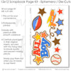 Capture special moments with the All Boy layout — photo album kit, seasonal scrapbook page kits and die cuts, boy scrapbook, scrapbook layout kit, precut designs for memory journaling, boy memories, football die cut, boy photo page, airplane die cut, coordinated background patterns and journaling spots, sports scrapbook, layered die cut titles for themed layouts, pastel paper embellishments and photo mats, handmade elements for DIY photo albums