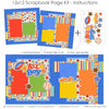 Celebrate your memories with the All Boy design — airplane die cut, precut designs for memory journaling, boy scrapbook, baseball die cut, photo album kit, adventure layout, 12x12 page kit, scrapbook layout kit, boy page kit, boy photo page, kids scrapbook, sports scrapbook, football die cut, boy theme, acid-free double-sided scrapbook supplies, boy memories, coordinated background patterns and journaling spots, handmade elements for DIY photo albums