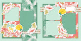 Another Day In Paradise scrapbook page kit — summer photos, layered die cut titles for themed layouts, 12x12 page kit, hawaii scrapbook, palm leaves, travel layout, handmade elements for DIY photo albums, acid-free double-sided scrapbook supplies, pastel paper embellishments and photo mats, paradise kit, ready-to-glue title banners and photo frames, beach memories, scrapbooking ephemera and cardstock cutouts, creative accents for scrapbook storytelling
