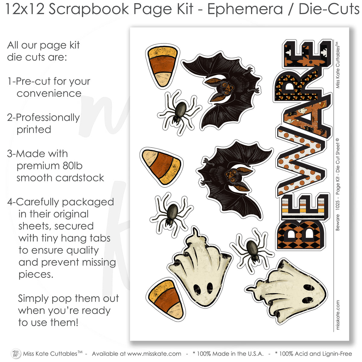 Beware - 12x12 Scrapbook Page Kit | Give Your Memories a Home – MISS KATE