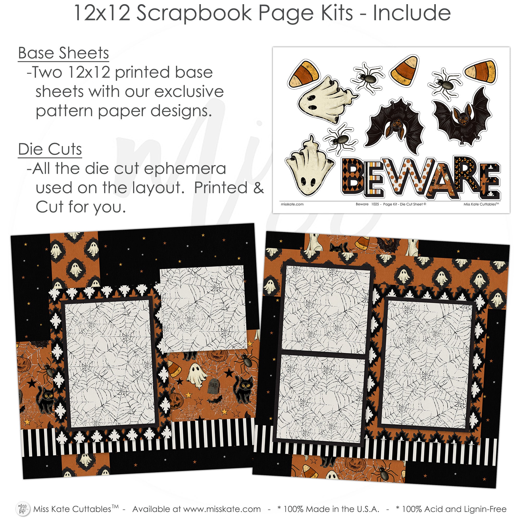 Beware - 12x12 Scrapbook Page Kit | Give Your Memories a Home – MISS KATE