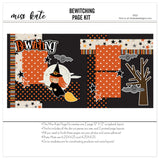 Capture special moments with the Bewitching layout — cute scrapbook, bewitching scrapbook, scrapbook paper kit, layered die cut titles for themed layouts, scrapbooking ephemera and cardstock cutouts, halloween crafts, creative accents for scrapbook storytelling, ready-to-glue title banners and photo frames, coordinated background patterns and journaling spots, 12x12 scrapbook kit, witch scrapbook, spooky scrapbook, acid-free double-sided scrapbook supplies
