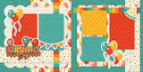 Birthday Bash scrapbook page kit — layered die cut titles for themed layouts, creative accents for scrapbook storytelling, 12x12 layout, party die cuts, pastel paper embellishments and photo mats, birthday crafts, birthday kit, confetti paper, scrap book kit, precut designs for memory journaling, seasonal scrapbook page kits and die cuts, acid-free double-sided scrapbook supplies, coordinated background patterns and journaling spots, birthday decor kit

