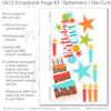 Coordinated Birthday Cake Red memory-keeping layout with white polka dot papers, scalloped pink borders, layered birthday cake, colorful birthday candles, pink teal and green stars, birthday cake title phrase, bright photo mats, two page celebration layout. Designed for Birthday Cake Scrapbook Layout, Girls Birthday Scrapbook Pages, cake and candle embellishments, playful birthday party theme, pink teal green and yellow palette, birthday cake patterned paper.