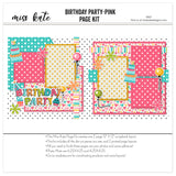 Capture special moments with the Birthday Party Pink layout — DIY Scrapbook Kit, seasonal scrapbook page kits and die cuts, Birthday Album, creative accents for scrapbook storytelling, Birthday Memories, Birthday Photo Album, scrapbooking ephemera and cardstock cutouts, pastel paper embellishments and photo mats, Scrapbook Layout, Party Scrapbook, 12x12 Scrapbook Kit, Family Scrapbook Kit, Birthday Scrapbook, coordinated background patterns and journaling spots
