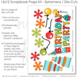 This Birthday Partyblue kit features — coordinated background patterns and journaling spots, Birthday Photo Album, scrapbooking ephemera and cardstock cutouts, ready-to-glue title banners and photo frames, acid-free double-sided scrapbook supplies, layered die cut titles for themed layouts, Scrapbook Supplies, seasonal scrapbook page kits and die cuts, 12x12 Scrapbook Kit, Party Scrapbook, pastel paper embellishments and photo mats, Family Scrapbook Kit
