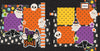 Two-page Boo To You 12x12 scrapbook layout featuring black circle pattern, multicolor circle pattern, purple polka dots, orange polka dots, yellow polka dots, and striped orange black white paper. Designed for Halloween memories and favorite photos.